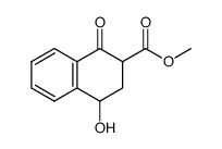 (+/-)-4-hydroxy-2-methoxycarbonyl-1-tetralone Structure