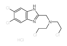 1H-Benzimidazole-2-methanamine,5,6-dichloro-N,N-bis(2-chloroethyl)-, hydrochloride (1:1) picture