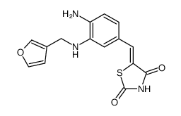 5-{4-amino-3-[(furan-3-ylmethyl)-amino]-benzylidene}-thiazolidine-2,4-dione Structure