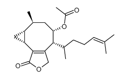 5-Acetoxy-4-(1,5-dimethyl-4-hexenyl)-3,4,5,6,7,7a,8,8a-octahydro-7-methyl-1H-cyclopropa[3,4]cycloocta[1,2-c]furan-1-one Structure