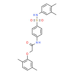 2-(2,5-dimethylphenoxy)-N-(4-{[(3,4-dimethylphenyl)amino]sulfonyl}phenyl)acetamide结构式