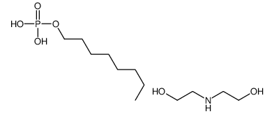 octyl dihydrogen phosphate, compound with 2,2'-iminodiethanol (1:1)结构式