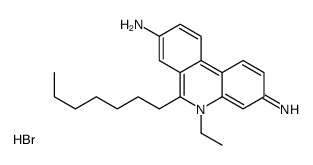 5-ethyl-6-heptylphenanthridin-5-ium-3,8-diamine,bromide结构式