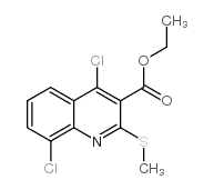 ETHYL 4,8-DICHLORO-2-(METHYLTHIO)QUINOLINE-3-CARBOXYLATE Structure