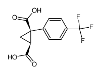 (1R,2S)-1-(4-(trifluoromethyl)phenyl)cyclopropane-1,2-dicarboxylic acid结构式