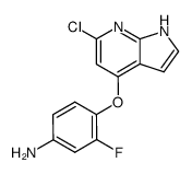 {4-[(6-chloro-1H-pyrrolo[2,3-b]pyridin-4-yl)oxy]-3-fluorophenyl}amine Structure