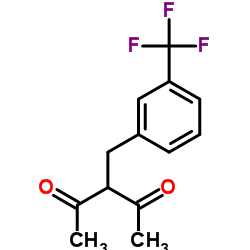 3-[3-(Trifluoromethyl)benzyl]-2,4-pentanedione Structure
