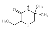 3-Thiomorpholinone, 2-ethyl-5,5-dimethyl-结构式
