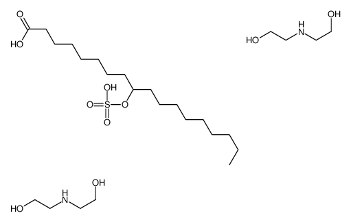 2-(2-hydroxyethylamino)ethanol,9-sulfooxyoctadecanoic acid Structure