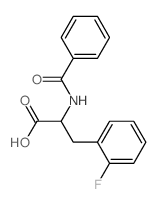 2-benzamido-3-(2-fluorophenyl)propanoic acid structure