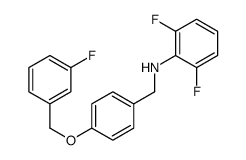 2,6-difluoro-N-[[4-[(3-fluorophenyl)methoxy]phenyl]methyl]aniline Structure