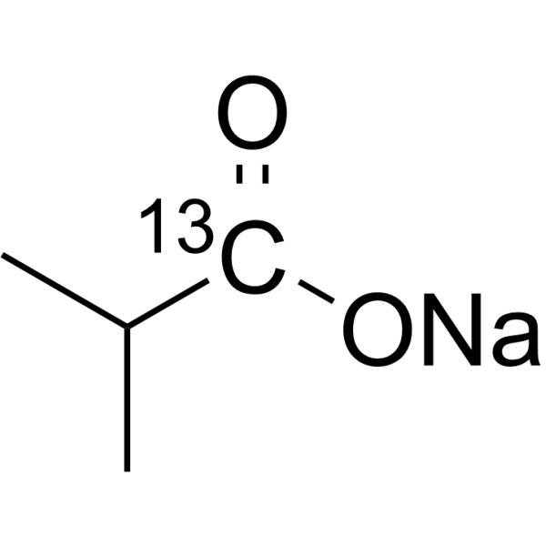 Sodium 2-Methylpropionate-1-13C结构式