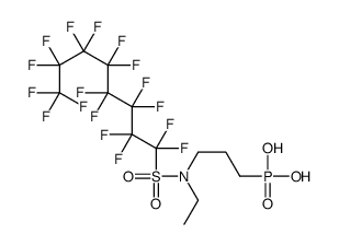 3-(ethyl-(1,1,2,2,3,3,4,4,5,5,6,6,7,7,8,8,8-heptadecafluorooctylsulfonyl)amino)propylphosphonic acid structure