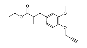 ethyl 3-{3-methoxy-4-(2-propynyloxy)phenyl}-2-methylpropionate Structure