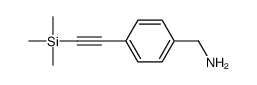 (4-((Trimethylsilyl)ethynyl)phenyl)methanamine Structure