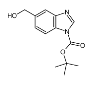 5-(羟基甲基)-1H-苯并[d]咪唑-1-羧酸叔丁酯结构式