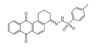1,2,3,4-tetrahydrobenz[a]anthracen-4,7,12-trione 4-tosylhydrazone结构式