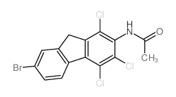 Acetamide,N-(7-bromo-1,3,4-trichloro-9H-fluoren-2-yl)- structure