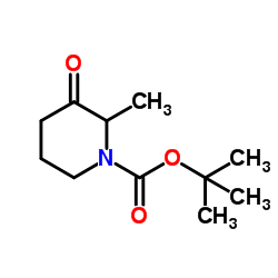 2-甲基-3-氧代哌啶-1-羧酸叔丁酯结构式