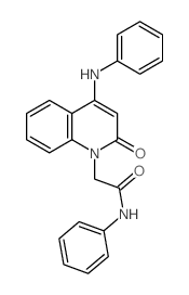 2-(4-anilino-2-oxo-quinolin-1-yl)-N-phenyl-acetamide structure