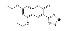 5,7-diethoxy-3-(2H-tetrazol-5-yl)chromen-2-one Structure