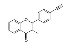 Benzonitrile, 4-(3-methyl-4-oxo-4H-1-benzopyran-2-yl)- (9CI)结构式