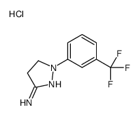 4,5-dihydro-1-[3-(trifluoromethyl)phenyl]-1H-pyrazol-3-amine monohydrochloride结构式