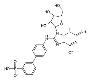 N-(guanosin-8-yl)-4-aminobiphenyl-5'-monophosphate结构式