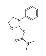 2-(dimethylthiocarbamoylthio)-3-phenyl-1,3,2-oxazaphospholidine结构式