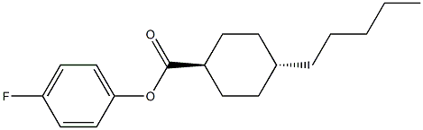 反-4-戊基-1-环己烷甲酸-4-氟苯酯结构式