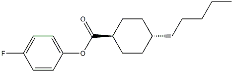 trans-4-Pentylcyclohexanecarboxylic acid 4-fluorophenyl ester structure