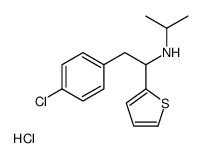 N-[2-(4-chlorophenyl)-1-thiophen-2-ylethyl]propan-2-amine,hydrochloride结构式