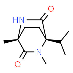 2,5-Diazabicyclo[2.2.2]octane-3,6-dione,2,4-dimethyl-1-(1-methylethyl)-,(1S,4R)-(9CI) Structure