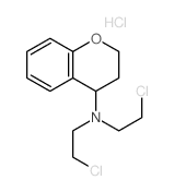 2H-1-Benzopyran-4-amine, N,N-bis(2-chloroethyl)- 3,4-dihydro-, hydrochloride结构式
