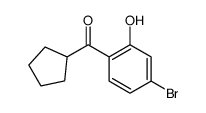 (4-bromo-2-hydroxyphenyl)-cyclopentylmethanone结构式