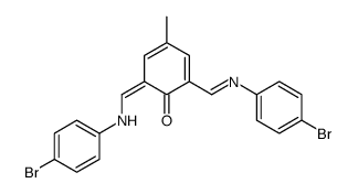 6-[(4-bromoanilino)methylidene]-2-[(4-bromophenyl)iminomethyl]-4-methylcyclohexa-2,4-dien-1-one结构式