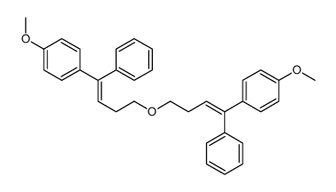 1-methoxy-4-[4-[4-(4-methoxyphenyl)-4-phenylbut-3-enoxy]-1-phenylbut-1-enyl]benzene结构式
