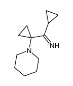 cyclopropyl 1-piperidinocycloprop-1-yl ketimine结构式