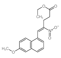 ethyl (Z)-5-(6-methoxynaphthalen-1-yl)-4-nitro-pent-4-enoate Structure