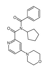 N-benzoyl-N-cyclopentyl-4-morpholinopicolinamide Structure