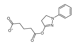 5-oxo-5-[(2-phenyl-3,4-dihydropyrazol-5-yl)oxy]pentanoate结构式