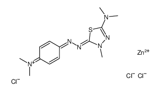 5-(dimethylamino)-2-[[4-(dimethylamino)phenyl]azo]-3-methyl-1,3,4-thiadiazolium chloride, compound with zinc dichloride picture