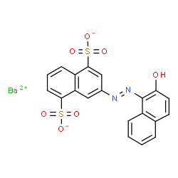 3-[(2-hydroxy-1-naphthyl)azo]naphthalene-1,5-disulphonic acid, barium salt structure