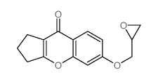 6-(2-Oxiranylmethoxy)-2,3-dihydrocyclopenta(b)chromen-9(1H)-one Structure