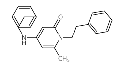 2(1H)-Pyridinone,6-methyl-1-(2-phenylethyl)-4-[(2-phenylethyl)amino]-结构式