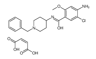 4-[4-氨基-5-氯-2-甲氧基苯胺]-1-苄基哌啶马来酸盐结构式