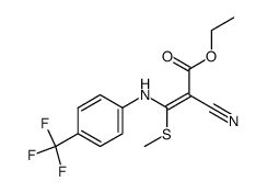 (E)-ethyl 3-[4-(trifluoromethyl)phenylamino]-2-cyano-3-(methylthio)acrylate Structure