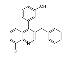 3-(8-氯-3(苯基甲基-4-喹啉基)-苯酚结构式