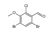 4,6-dibromo-2-chloro-3-methoxy-benzaldehyde结构式