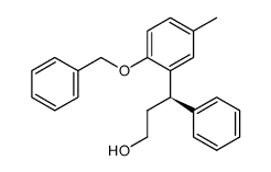 (R)-3-[2-(benzyloxy)-5-methylphenyl]-3-phenylpropan-1-ol结构式